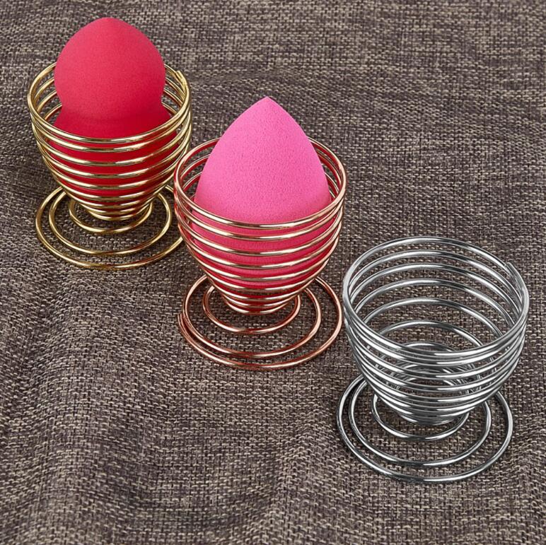 

Rose Gold Silver Makeup Puff Holder Gourd Shape Sponge Brush Egg Stand Bracket Stencil Egg Powder Puff Sponge Drying Display Stand