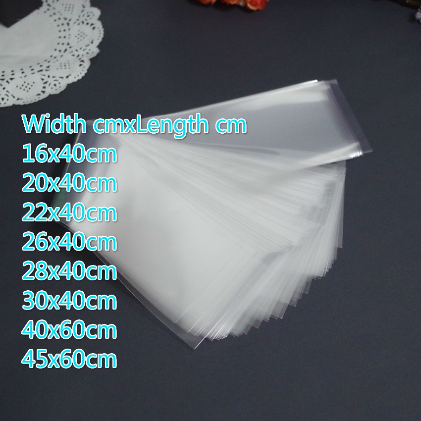 

clear cellophane bags 100pcs lot 330x40cm transparent opp cosmetic clear plastic packing bags gift candy tools flat pocket