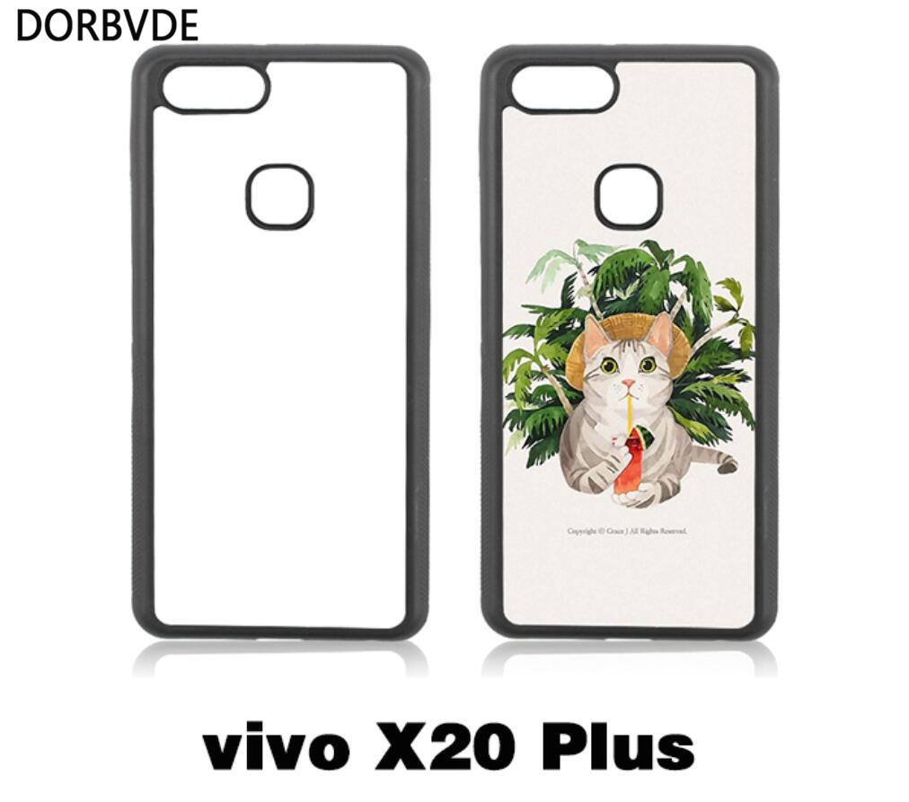 

Blank 2D Sublimation TPU+PC Rubber Case for VIVO X20 Plus X23 with Aluminum Inserts 50pcs/lot, White