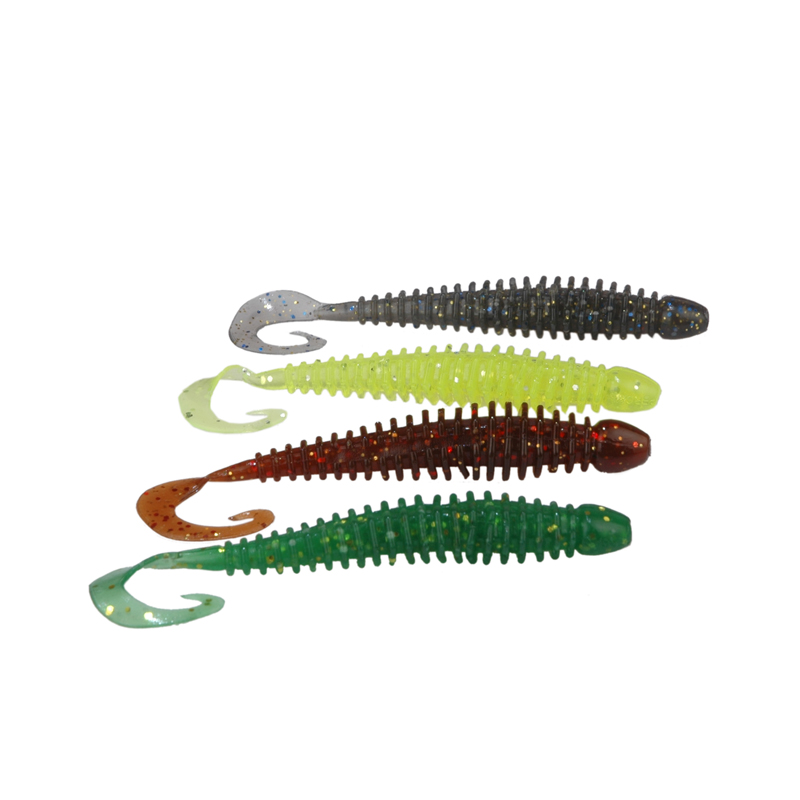 60Pcs/Lot 7.5Cm 2.7G Fishing Lure 3Color Big Fishing Worm Lure Fish Trout Maggot Grub Soft Bait Fishing Soft Lure Wobbler-image-424439349