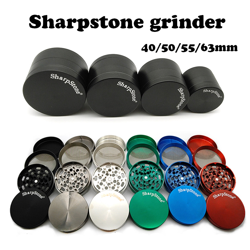 

Sharpstone Herb Grinder Zinc Alloy 4 Layers 40/50/55/63mm Diameter 6Color Tobacco Crusher Metal Grinders Factory Price