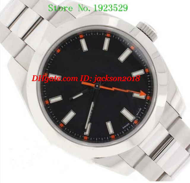 

luxury watches new wristwatches crystal black dial 116400 stailess steel bracelet 40mm automatic sport mens men's watch, Slivery;brown