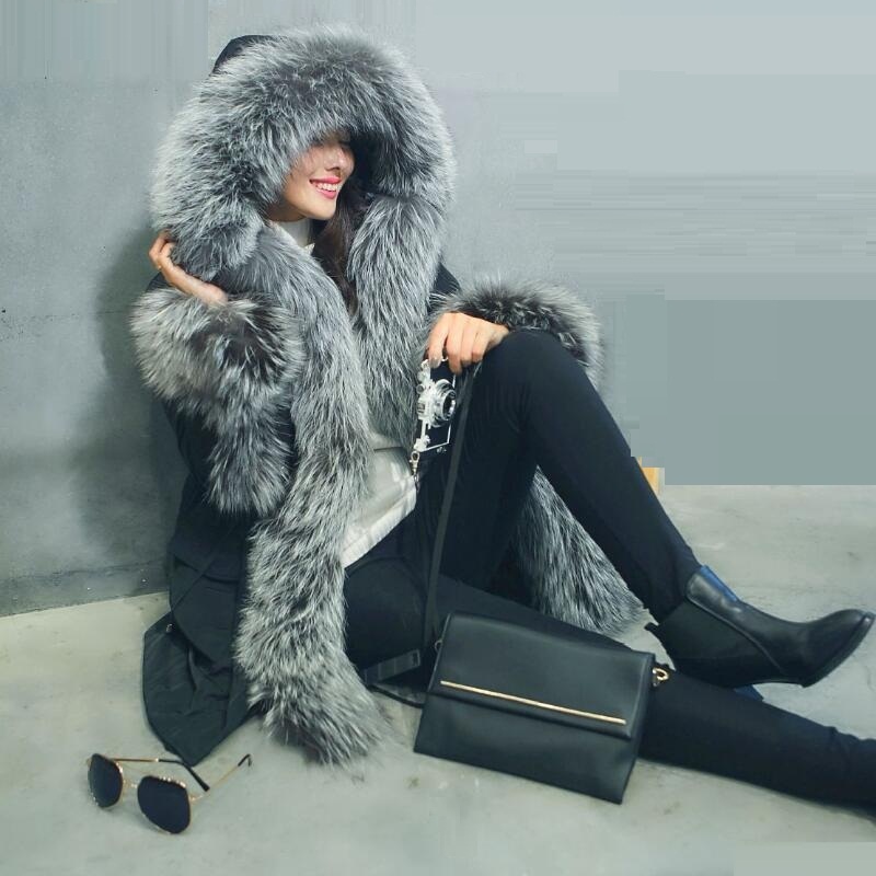2017 nouveau style européen mode réel manteau de fourrure femmes chaud hiver manteau de fourrure longue luxe épais femme veste vison