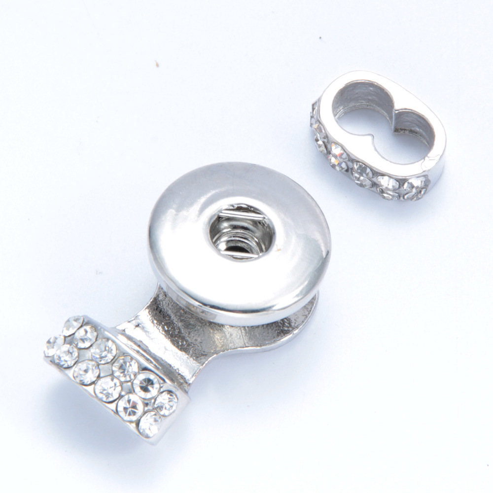 

Noosa Chunks ginger Snaps Jewelry Crystal 18MM Snap Button Base for DIY Snap Button Bracelet Jewelry Findings, Bronze;silver