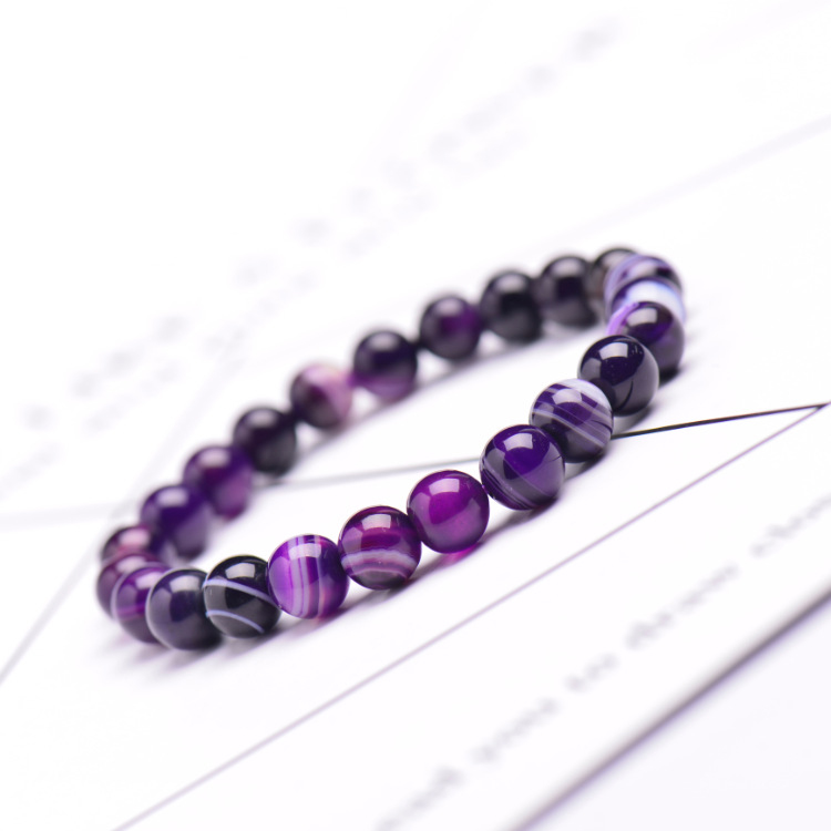 

2018 Trendy Jewelry Transfer luck Purple Bracelet Chakra Yoga Beads Volcanic Stone 8mm Natural Stone Beads Bracelets For Women