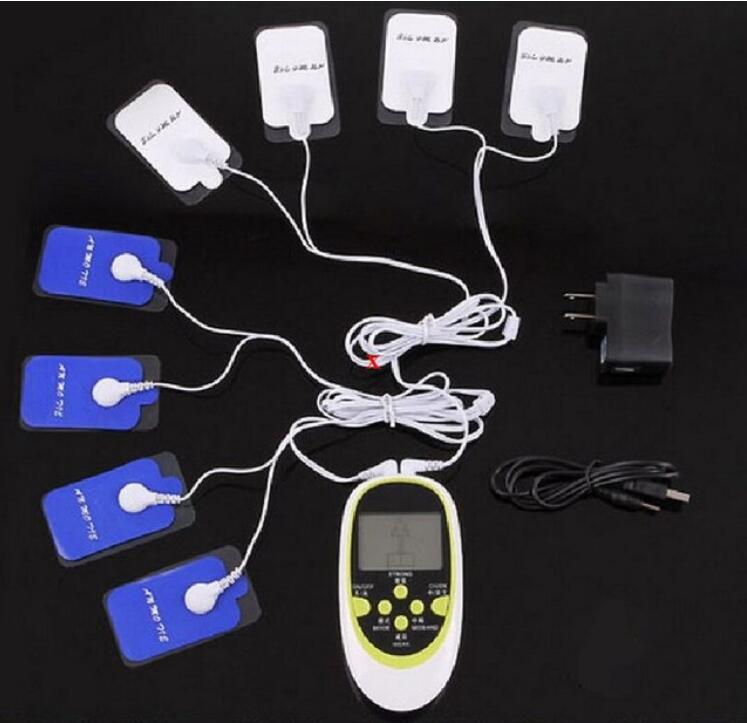 

Multi-functional dual-output massager 8 electrode pads TENS EMS MASSAGER MACHINE/TENS UNIT/Electronic pulse/muscle stimulator