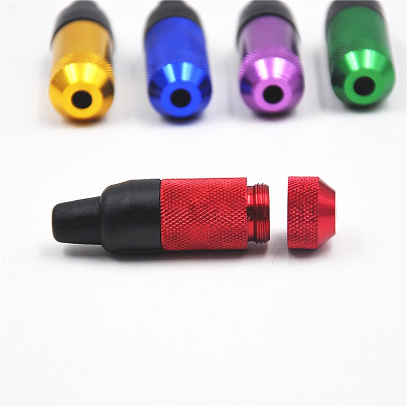 

Colorful Mini Metal Smoking Pipe Tobacco Snuff Tube With Mouth Tips Cheap Small Pipe independent innovation