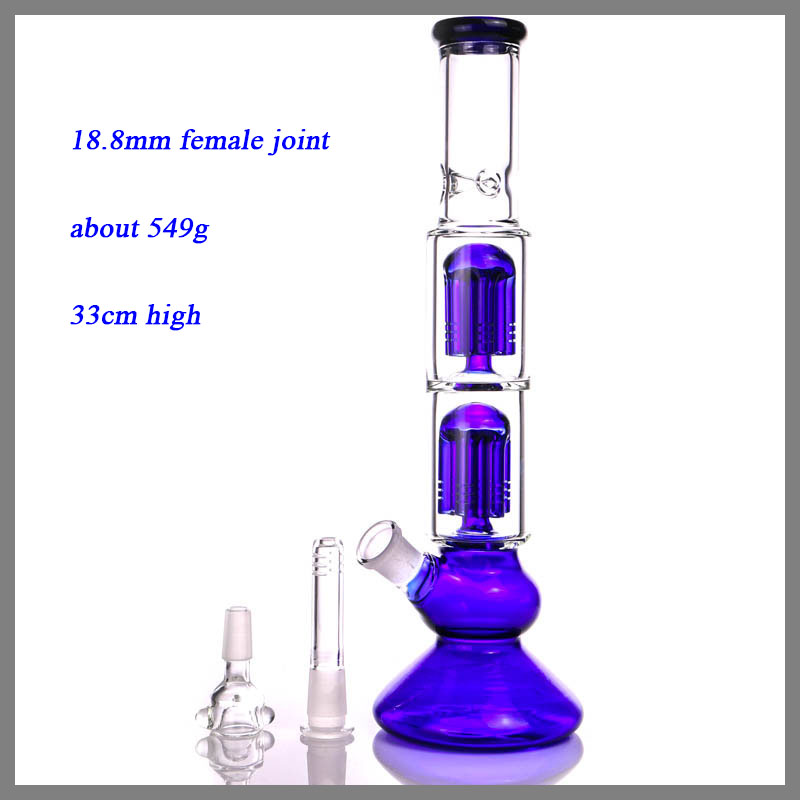 

Hookahs 6 Arm percolator glass bong with high cost performance water pipe blue smoking 19mm bowl and oil rig