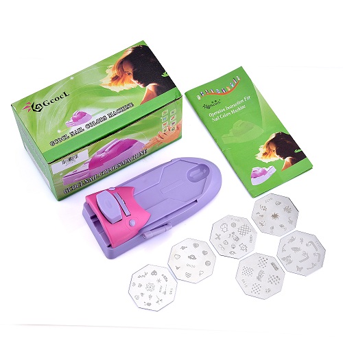 

DIY Nail Art Printer Printing Manicure Machine Stamp Nail Tools Set with 6 Metal Pattern Plates Scraper Printing Chart Plate