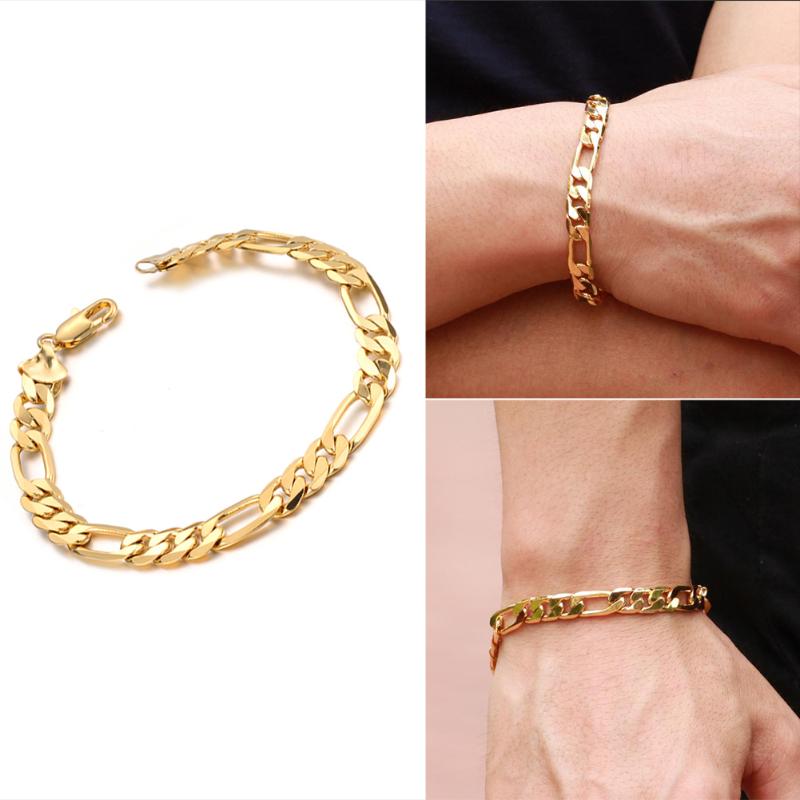 Nouveau bracelet de mode pour hommes curb chaîne chaîne lien mode mâle bracelet bijoux 2018 vente chaude