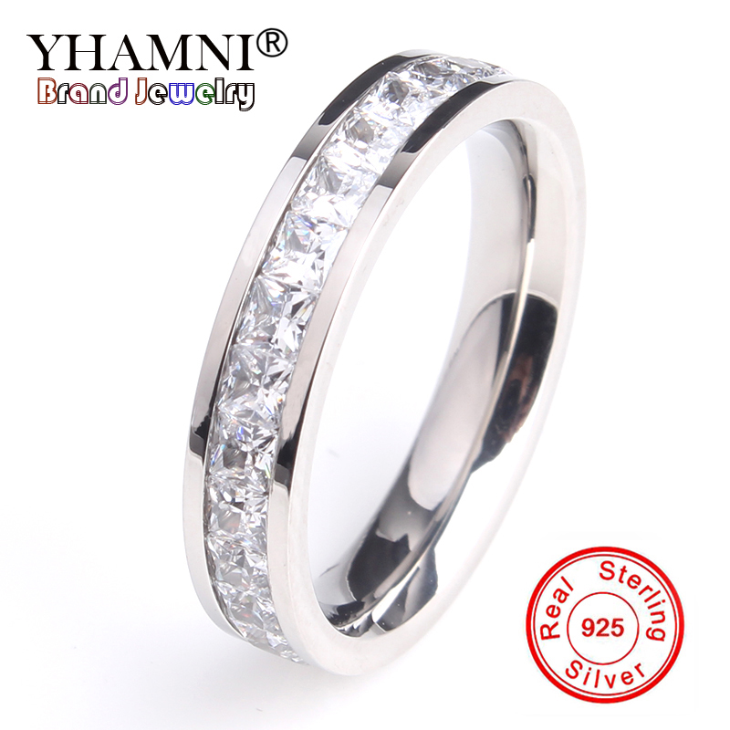 

YHAMNI Luxury Lovely Gift Rings Silver Color Micro Inlay Full Cubic Zirconia Diamond Romantic Jewelry Party Rings for Girl Women BR060, Slivery;golden