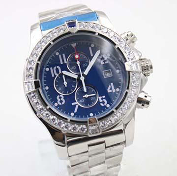 

2019 new mens watch Style Quartz Watches Diamond Case Blue Big Dial Stainless Male 1884 Clock Montre Homme watches, Slivery;brown
