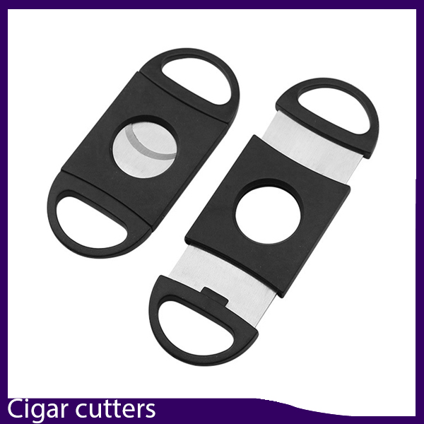 

Pocket Plastic Stainless Steel Double Blades Cigar Cutter Knife Scissors Tobacco Black New #2780 0266233