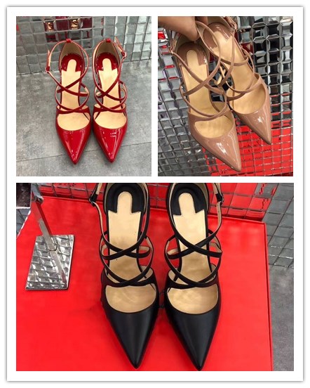

Wholesale-Fashion Simple custom bride high heels party prom red bottom pumps 2018 sexy Black Nude Red wedding Shallow Single shoes 10cm