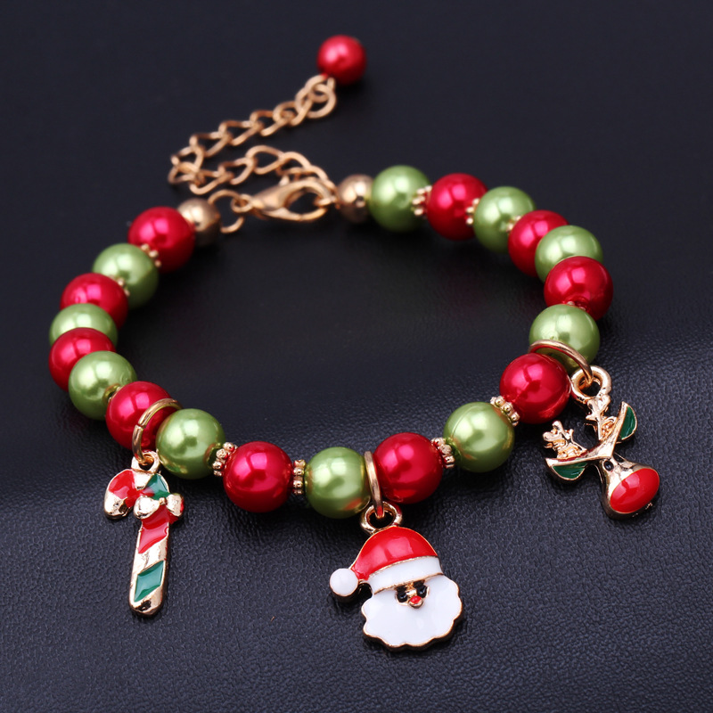

New Design Christmas Gift Gold and Silver Plated Glass Beads Link Bracelets