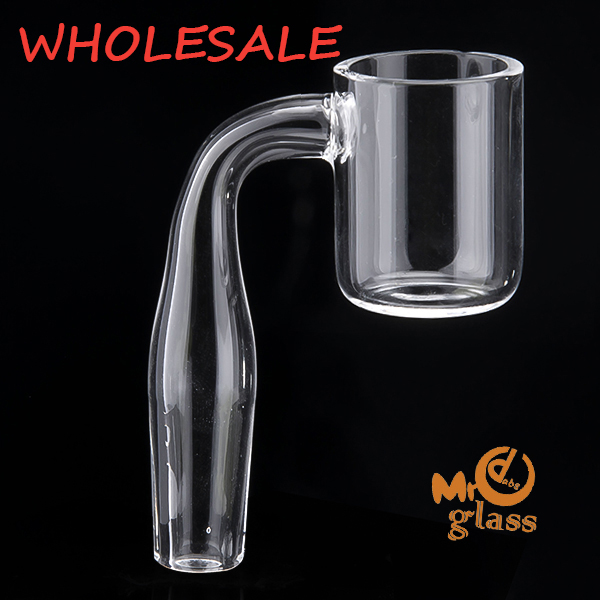 

DHL Flat Quartz Banger Nail 25mm Diameter 10 14 18mm Female/Male Clear Joint Which Can Put 20mm Dia Inner Bowl