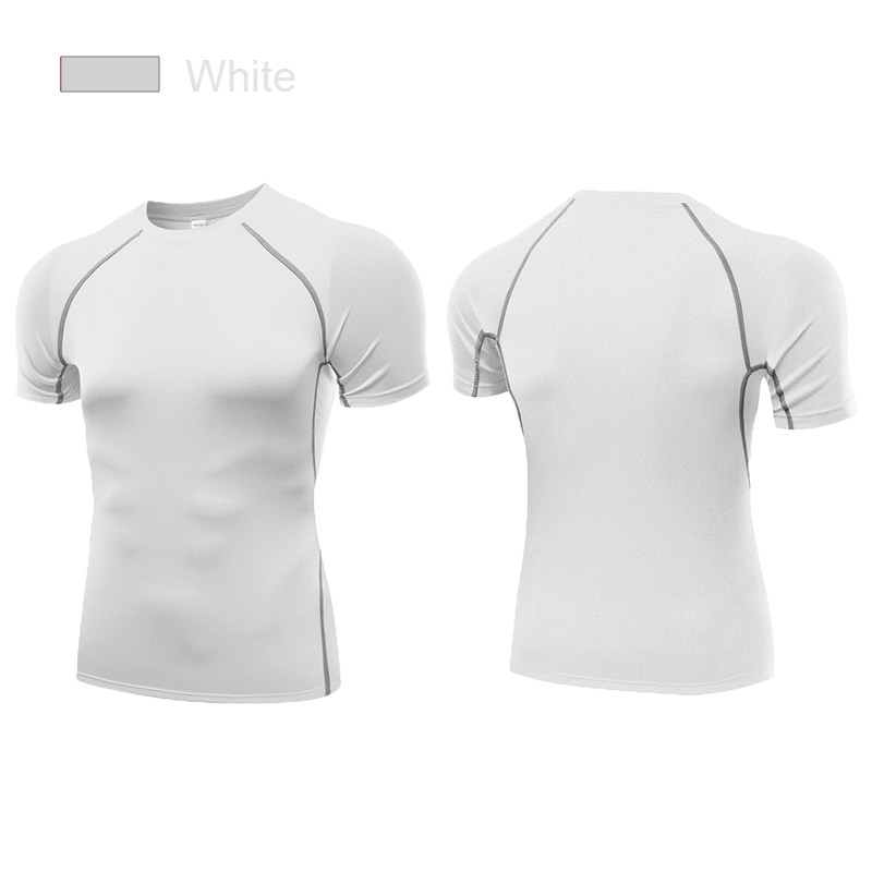 

Mens t shirt dry fit clothing sports suits 3D printing customized gym jersey comfortable B5018 for men, White