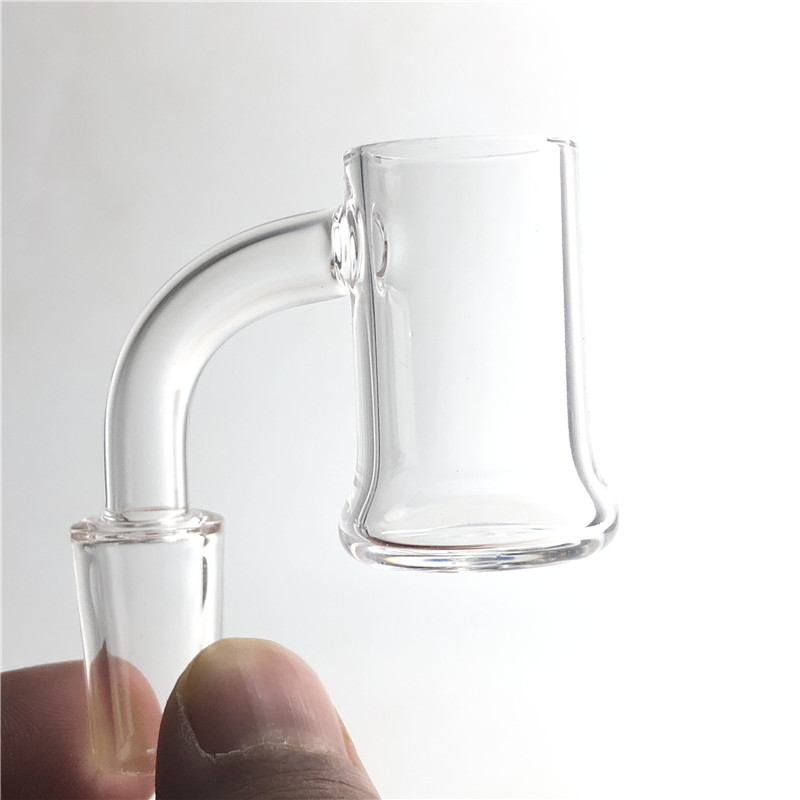 

New 20mm Flat Top Evan Shore Quartz Banger Nail with 2mm Thick Deep Bucket 10mm 14mm Clear Domeless Nails for Water Pipes