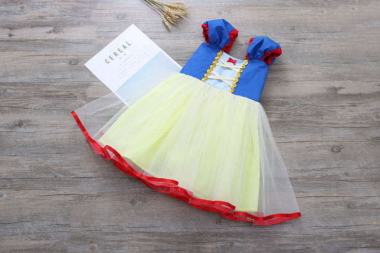 

NEW arrivals Girl Clothes girl Dresses Kids Boutique Clothes O-neck White Snow Princess Girls Short Sleeve Dresses 2 colors, Please order as 5 multiple