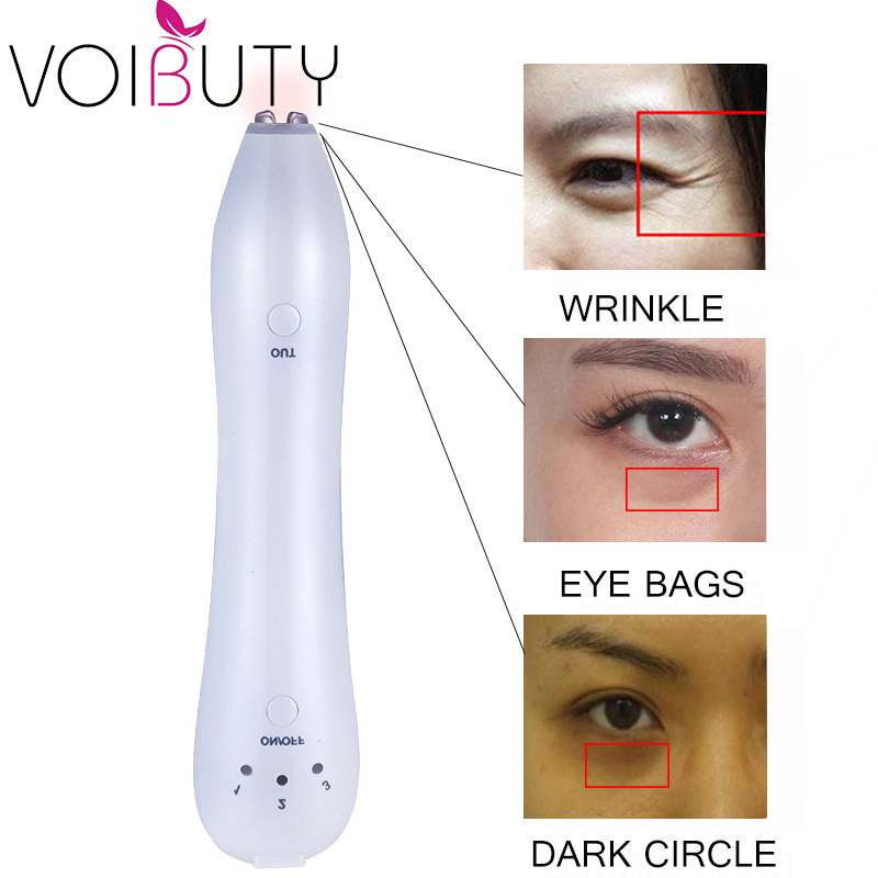 RF Radio Frequency Eyes Lifting Rechargeable Vibrator Eye Massage Anti-aging Wrinkle Dark Circle Remover Face Beauty Machine