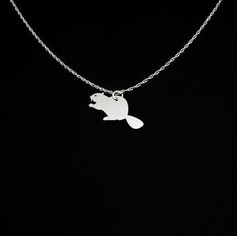 

Lovely Beaver Necklace Any Words Can Be Customed Copper Beaver Jewelry Best Christmas Gift For Men And Women YP4094