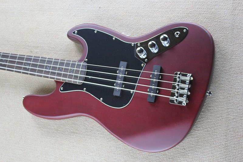 

free shipping 2015 new Top Quality china Custom Musical Instruments Matte Dark Red jazz 4 String bass Guitar 930