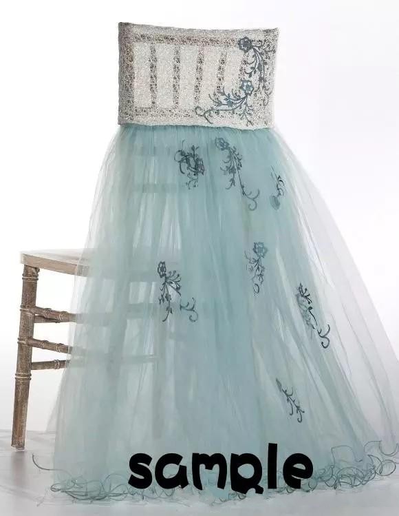 

for lace tulle chair sashes chair covers sample link cs07, Gray