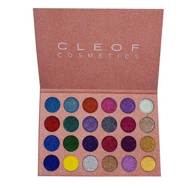 

24 Colors Natural Matte Shimmer CLEOF Eyeshadow Palette Cosmetic Makeup Set Glitter Easy to Wear Eyeshadow DHL free shipping, As picture show