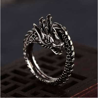 

New Design Retro Adjustable Dragon Ring For Men Personality Fashion Finger Rings