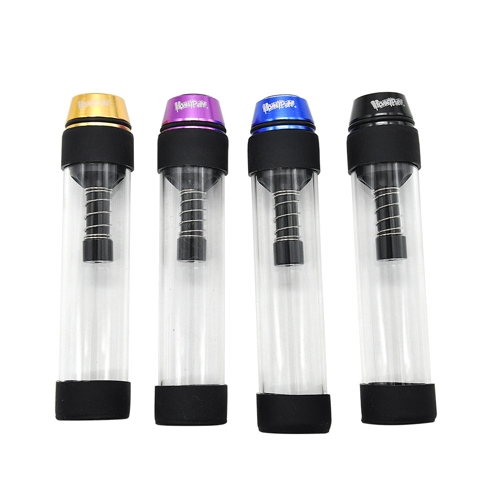 

colorful protable Twisty glass Blunt Vaporizer Smoking tobacco dry herb Pipe Twist Kits Material Brass and Glass
