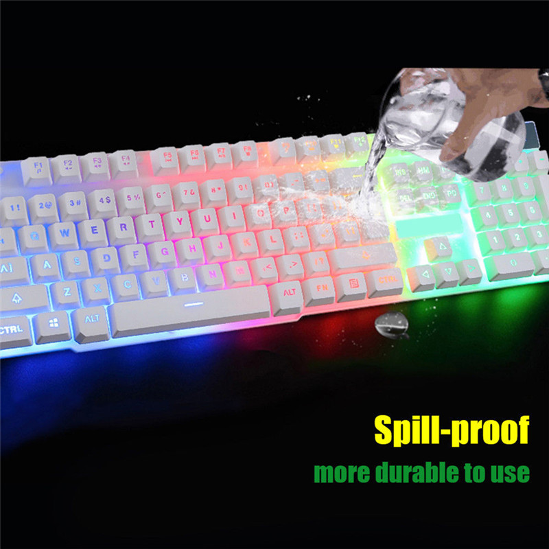 

Wired LED Backlit Multimedia Ergonomic Usb Gaming Keyboard Mouse Combo Illuminated Optical Gamer Mouse Sets + Pad