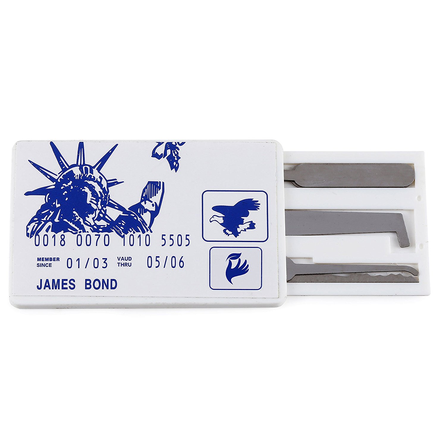 

Credit Card Lock Pick Set "JAMES BOND" - Best Mini Pocket-Sized Wallet Lock Pick Set - Secure Pro Emergency Lockpick Card