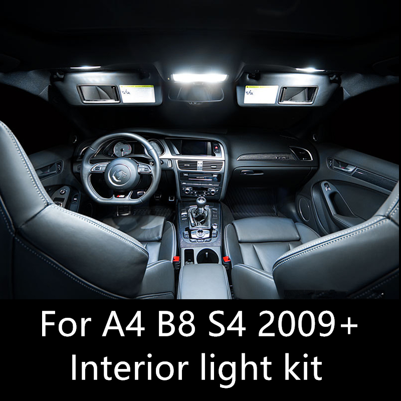 

Shinman14pcs Error Free Auto Led Bulbs Car LED Interior Light Kit Dome Lamp For AUDI A4 B8 S4 accessories 2009-2015 interior