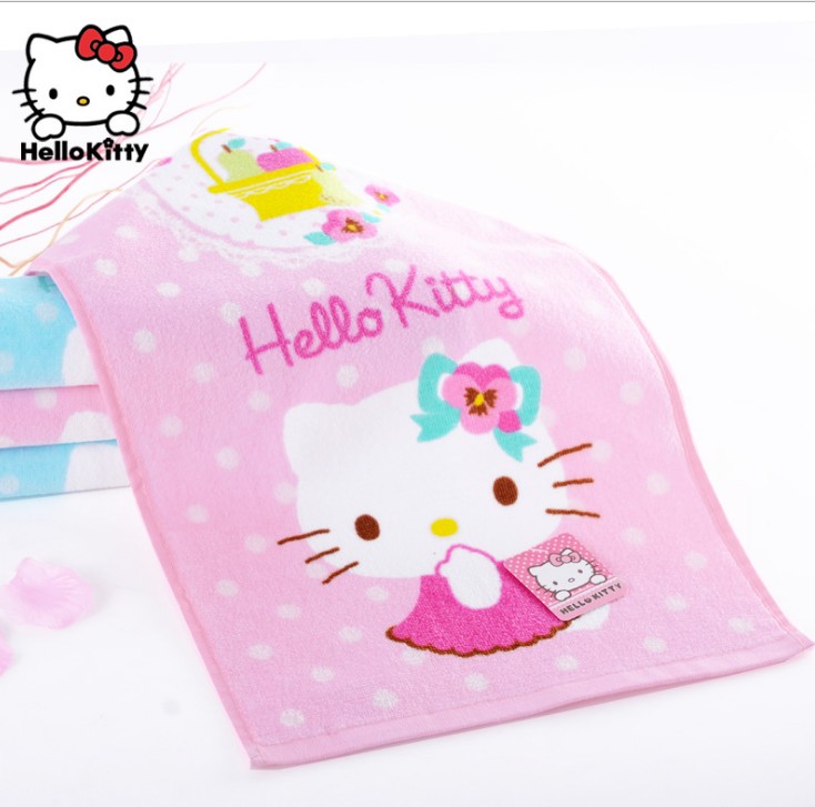 Hello Kitty toalla blanca con bordado tama/ño 70 x 140 cm en las