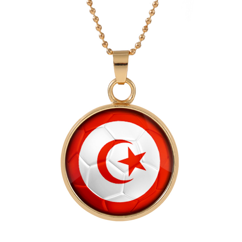 

Pendant Necklaces Three-dimensional 2022 Tunisia Necklace Colorful Glass Cabochon Dome Jewelry Selling Customed