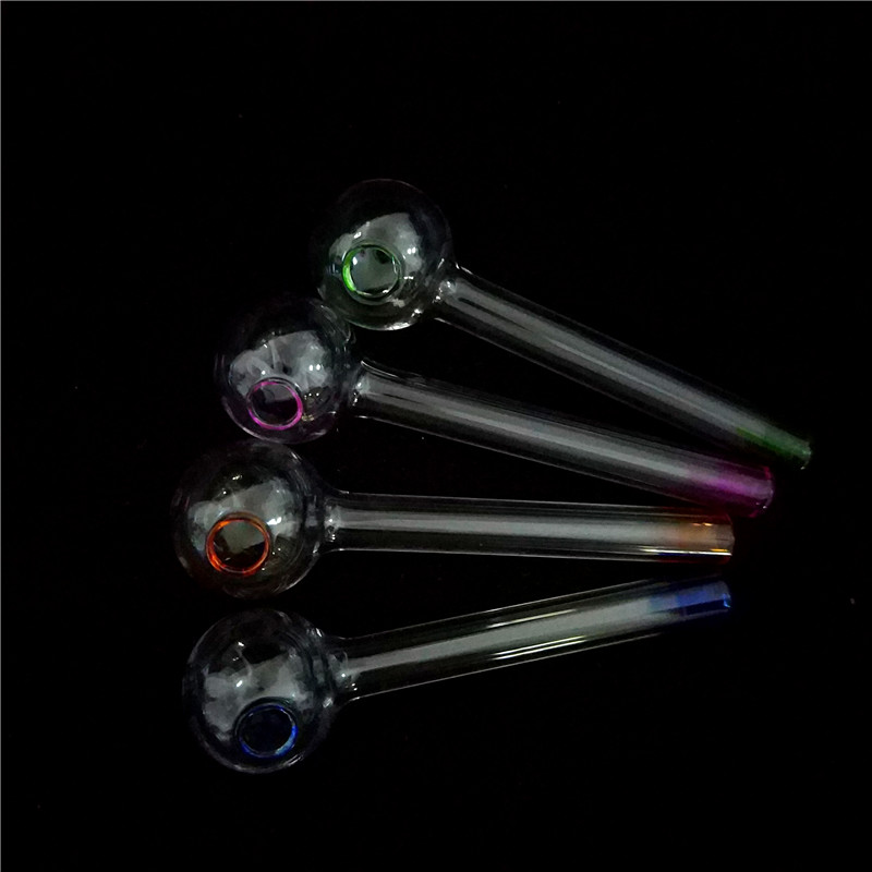 

Best Handcraft Pyrex Glass Oil Burner Pipe Mini Smoking Hand Pipes Thick Glass Pipe Oil Colorful Pipe for dab oil rig glass bong