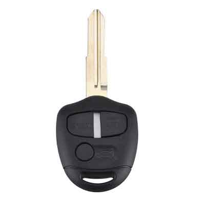 

3Buttons Remote Key Case Shell For MITSUBISHI Lancer EX Keyless Entry Fob Car Alarm Cover Housing Right Blade Groove, Black