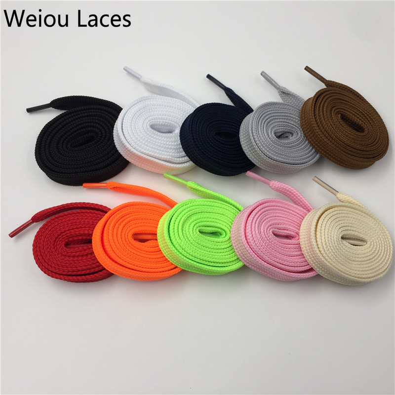 

Wellace Fat Flat Fluorescence Orange Green Colorful Polyester Shoe Laces High Quality Flexible Shoelaces For Sneaker length customerized 160cm