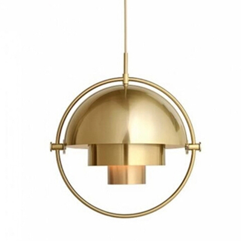

Modern metal semicircular Pendant Light luxury gold deformable Pendant Lamp For living room restaurant bar deco lighting G237
