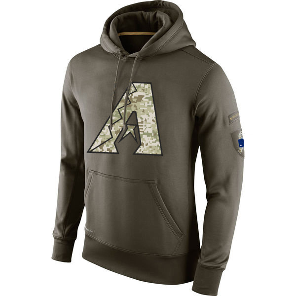 

Arizona Sweatshirt Diamondbacks Olive Salute To Service KO Performance Baseball Hoodie men women, Army green