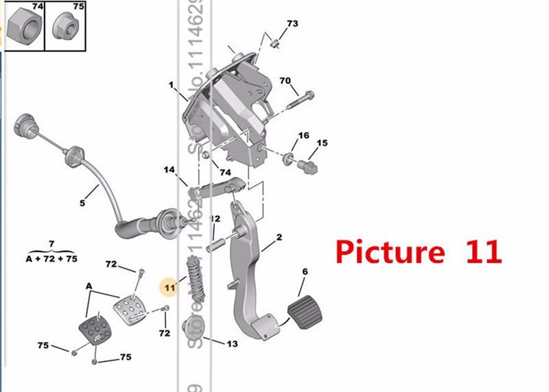 Discount Clutch Pedal Spring Pedal Return Spring For Peugeot 206 207