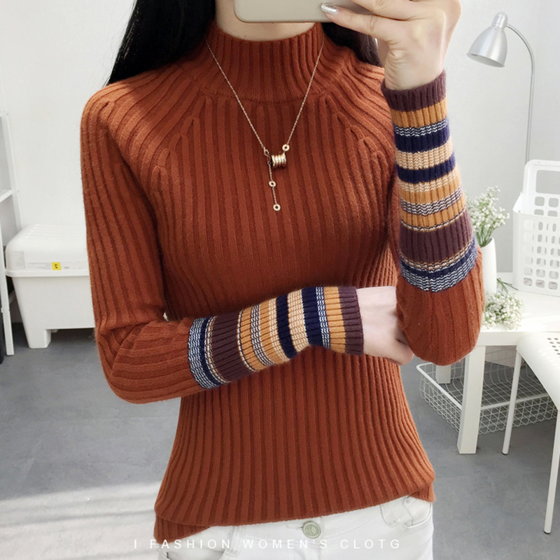 2018 Off Shoulder Winter Tops FF Knitted Sweater Women Fashion Sexy Female Long Sleeve Pullovers Black Casual Sweaters S18100803
