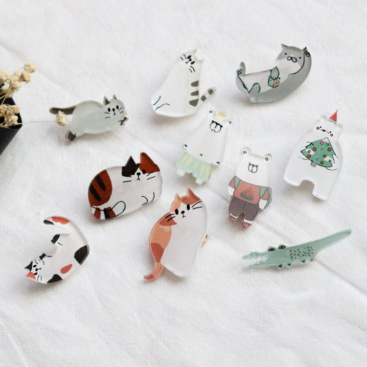 Japanese Korean Style Cartoon Little Panda Animal Cute Child Corsage Badge for Sweater Brooches pins Acessories Wholesalelry Drop Shipping-image-415753868