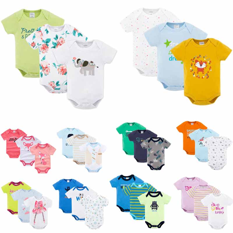 

12 group Ins Baby kids summer girl boy 100% cotton romper O-neck dot stripped animals Print short sleeve romper kids elegant clothing