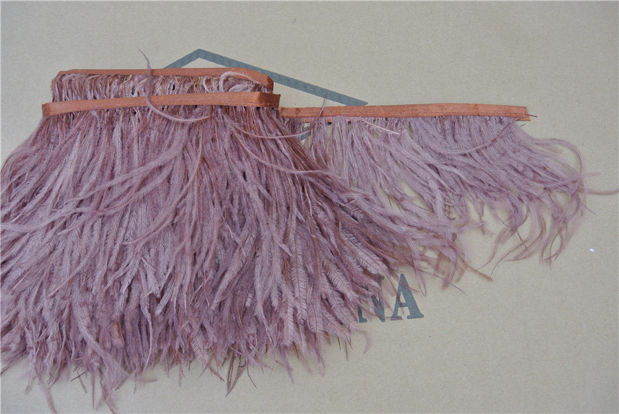 

Wholesale 10yards/lot brown 5-6 inch in width ostrich feather trimming fringe for wedding sewing crafts skrit supply