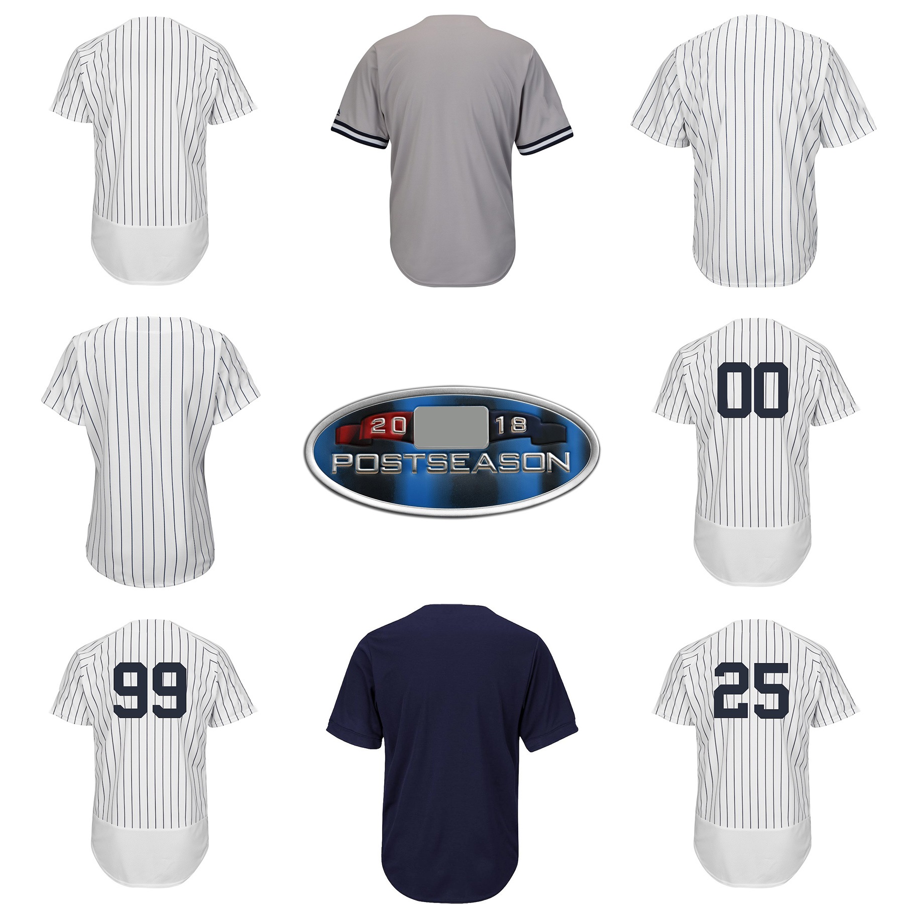 2018 Postseason Mens Womens Kid Toddler Custom New York 99 Judge 41 Andujar 40 Severino 25 Torres 31 Hicks 24 Sanchez Gregorius Jersey