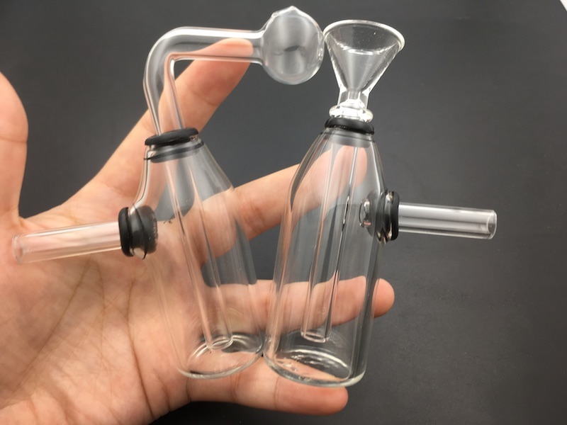 

Mini Glass Blunt Bubbler Pipe glass downstem glass tobacco water bong travel smoking oil rig hookah
