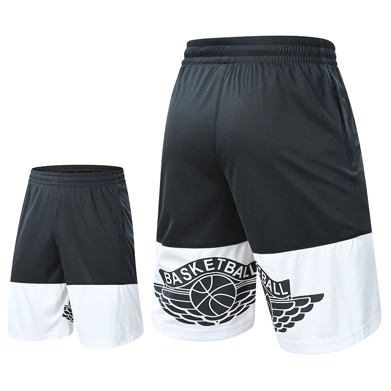 

Athletic Shorts for Men with Pockets and Elastic Waistband Quick Dry Activewear, Black/white