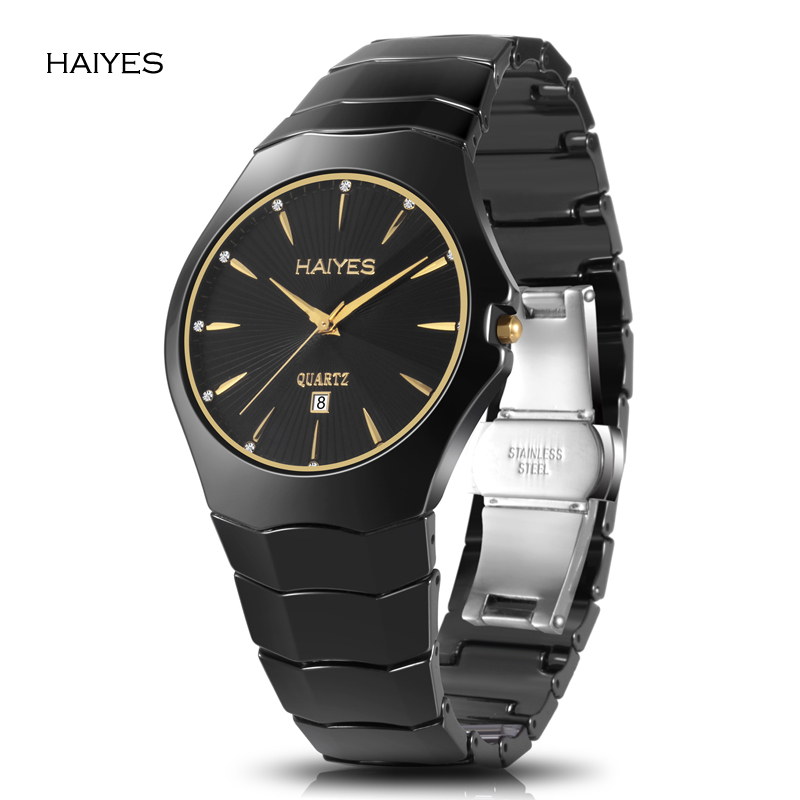

HAIYES Wrist Watch Men Fashion Top Famous Wristwatch Male Clock Quartz Watch Hodinky Quartz Relogio Masculino, Men white