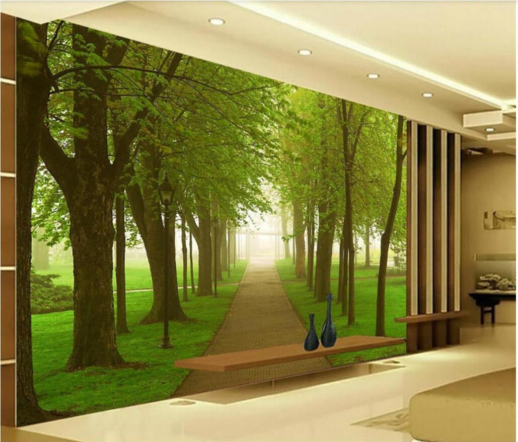 

3d room wallpaper custom photo non-woven mural Boulevard woods landscape 3D TV background wall painting murals wall wallpaper for walls 3 d, Picture shows
